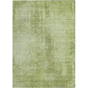 Photo of Sage And Green Abstract Washable Indoor Outdoor Area Rug