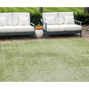 Photo of Sage And Green Abstract Washable Indoor Outdoor Area Rug