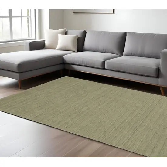 Sage And Green Wool Hand Tufted Area Rug Photo 1