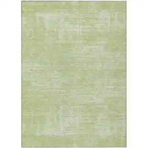 Photo of Sage Artichoke Green And Mint Green Abstract Washable Indoor Outdoor Area Rug