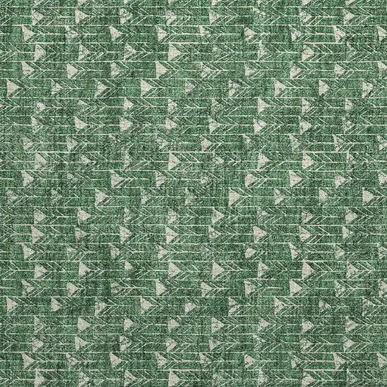 Sage Geometric Washable Non Skid Indoor Outdoor Area Rug Photo 6