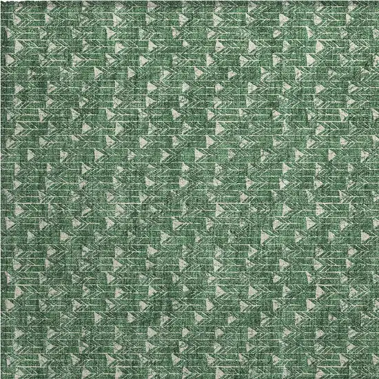 Sage Geometric Washable Non Skid Indoor Outdoor Area Rug Photo 7