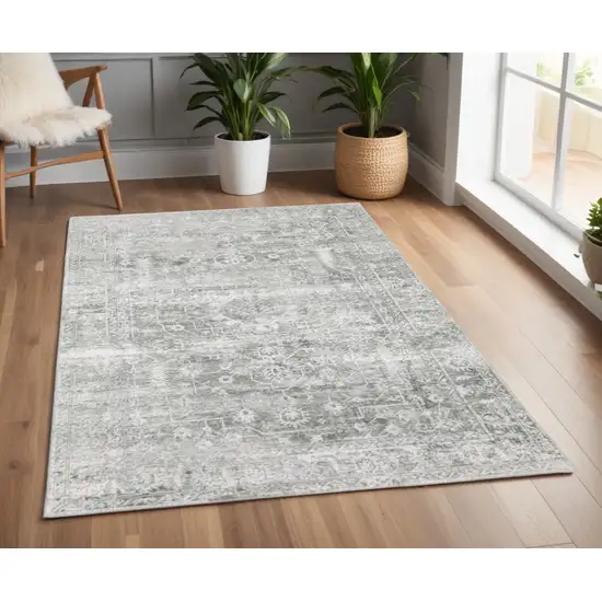 Sage Green Oriental Non Skid Area Rug Photo 1