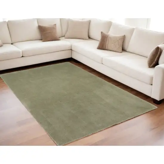 Sage Green Indoor Shag Rug Photo 2