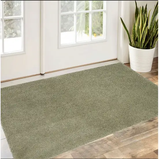 Sage Green Hand Woven Area Rug Photo 1