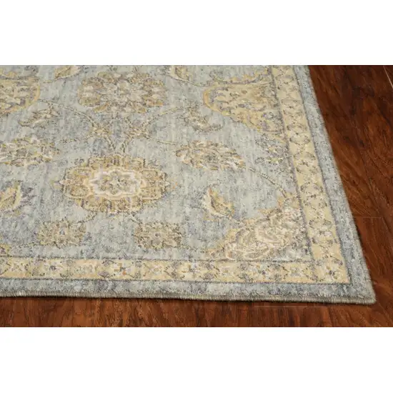 Sage Green Machine Woven Vintage Traditional Indoor Accent Rug Photo 3