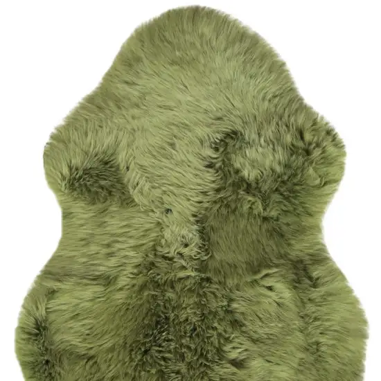 Sage Green New Zealand Natural  Sheepskin Rug Photo 6