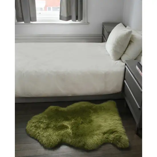 Sage Green New Zealand Natural  Sheepskin Rug Photo 4