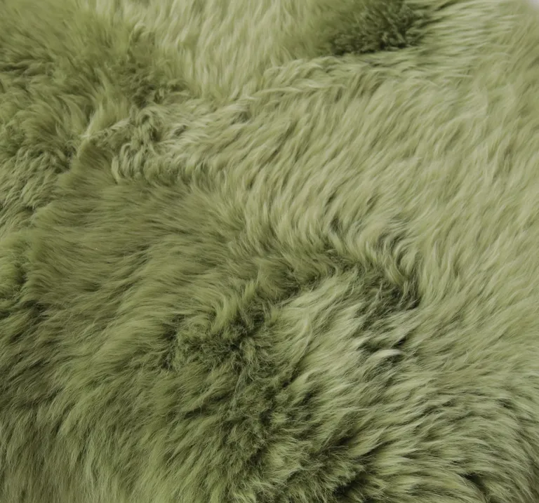 Sage Green New Zealand Natural  Sheepskin Rug Photo 3