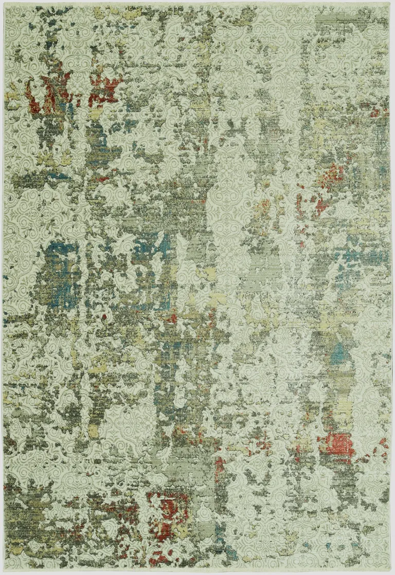 Sage Ivory Weathered Vintage Area Rug Photo 1