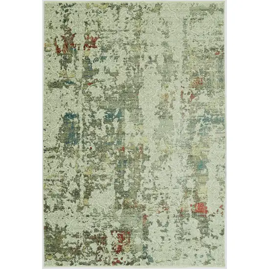 Sage Ivory Weathered Vintage Area Rug Photo 1