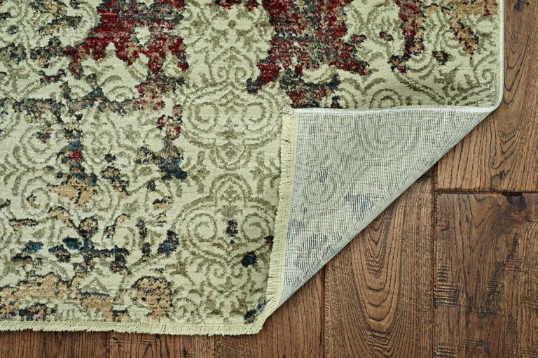 Sage Ivory Weathered Vintage Area Rug Photo 3