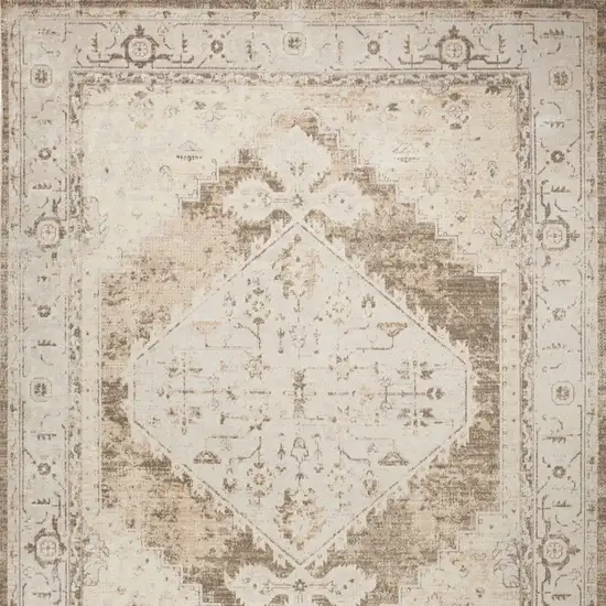 Sage Oriental Power Loom Distressed Washable Area Rug Photo 5