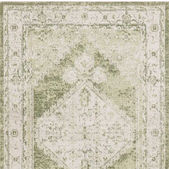 Sage Oriental Power Loom Distressed Washable Area Rug Photo 7