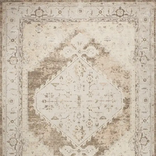 Sage Oriental Power Loom Distressed Washable Area Rug Photo 7