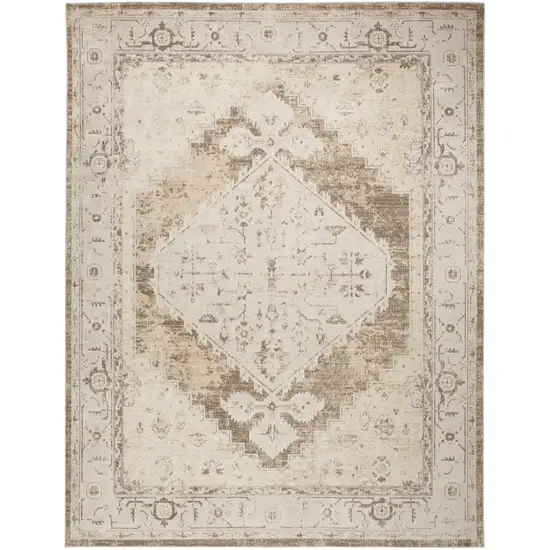 Sage Oriental Power Loom Distressed Washable Area Rug Photo 8