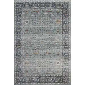 Photo of Sage Oriental Power Loom Stain Resistant Area Rug