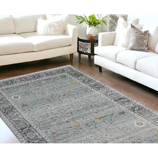 Sage Oriental Stain Resistant Area Rug Photo 2