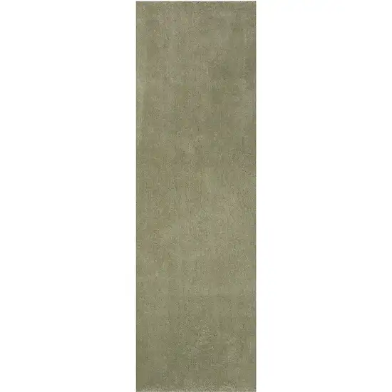 Sage Green Hand Woven Runner Rug Photo 2