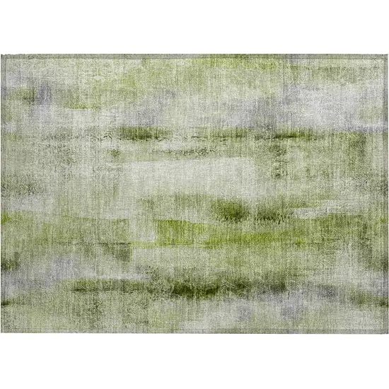 Sage Washable Non Skid Indoor Outdoor Area Rug Photo 2