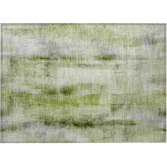 Sage Washable Non Skid Indoor Outdoor Area Rug Photo 5