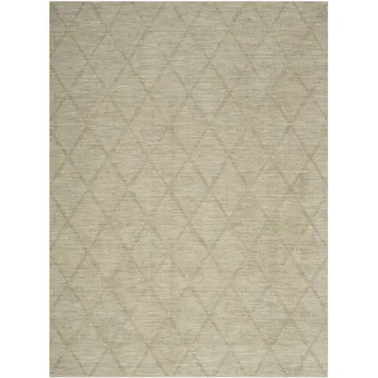 Sage Wool Geometric Area Rug Photo 2