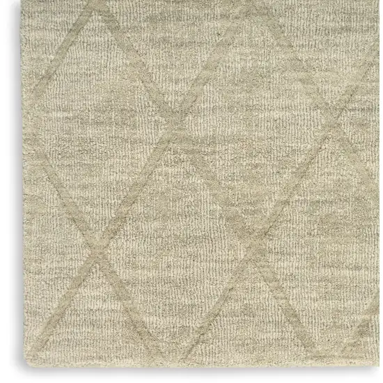 Sage Wool Geometric Area Rug Photo 6