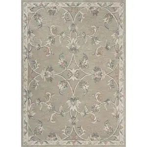 Photo of Sage and Cream Filigree Area Rug