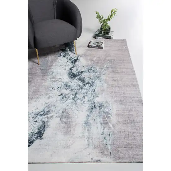 Sand Abstract Splash Modern Runner Rug Photo 7