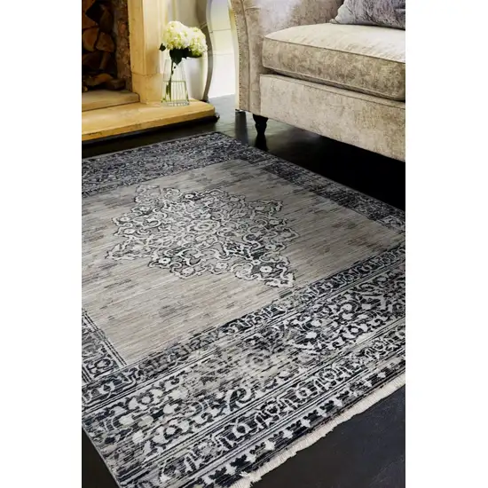 Sand Charcoal Polypropylene Rug Photo 5