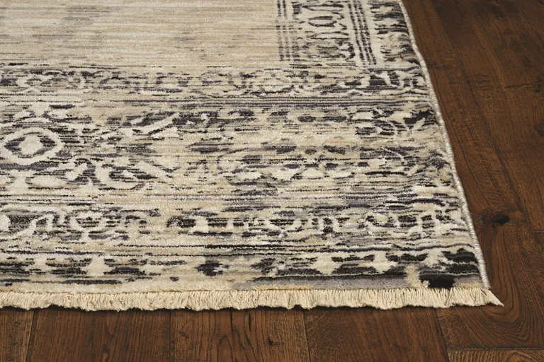 Sand Charcoal Polypropylene Rug Photo 3