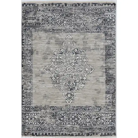 Sand Charcoal Polypropylene Rug Photo 4