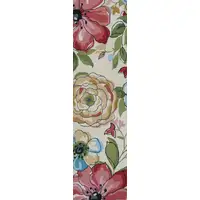 Photo of Sand Floral Runner Rug