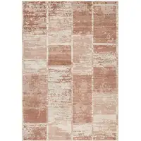 Photo of Sand Geometric Power Loom Area Rug With Fringe