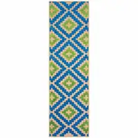 Photo of Sand Geometric Stain Resistant Indoor Outdoor Area Rug