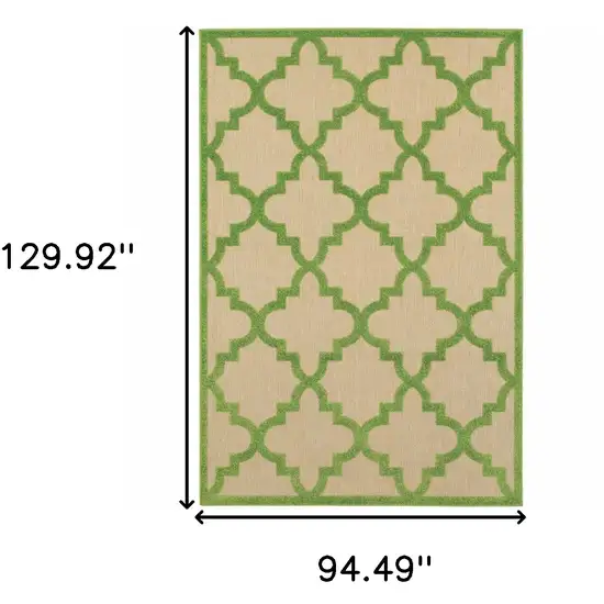 Sand Geometric Stain Resistant Indoor Outdoor Area Rug Photo 5