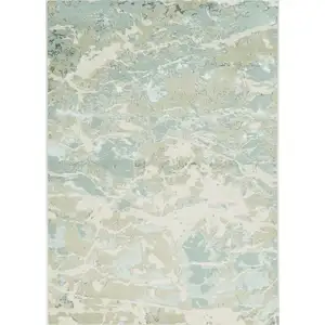 Photo of Sand Grey Machine Woven Abstract Indoor Area Rug