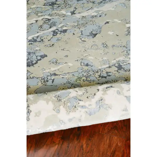 Sand Grey Machine Woven Abstract Watercolor Indoor Area Rug Photo 4