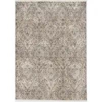 Photo of Sand Grey Machine Woven Distressed Vintage Traditional Indoor Area Rug
