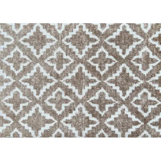 Sand Moroccan Machine Tufted Area Rug With UV Protection Photo 2