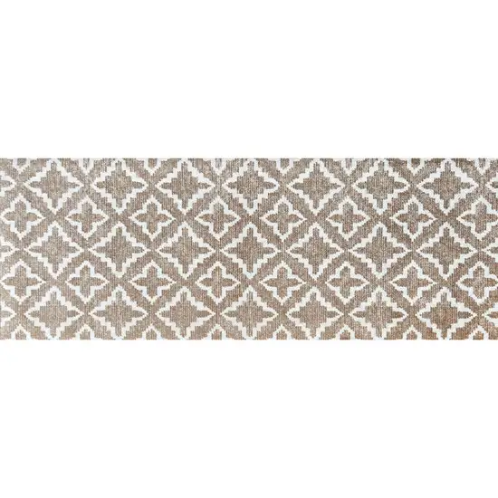 Sand Moroccan Machine Tufted Runner Rug With UV Protection Photo 1