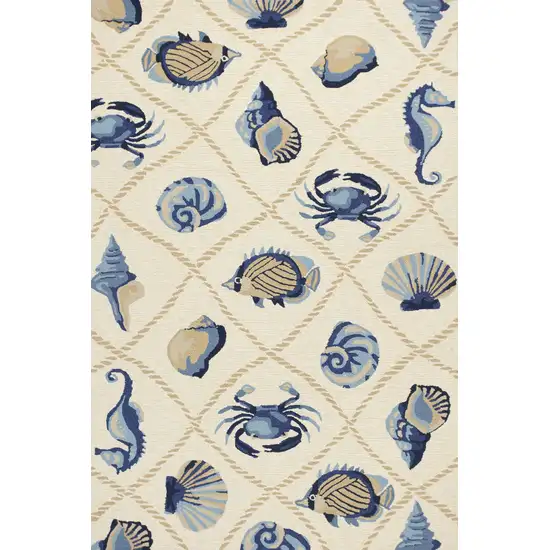 Sand Ocean Creatures UV Treated Area Rug Photo 1