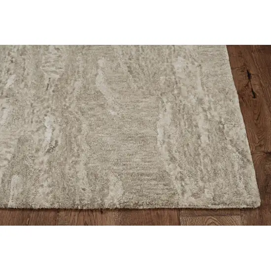 Sand Plain Wool Indoor Area Rug with Viscose Highlights Photo 3