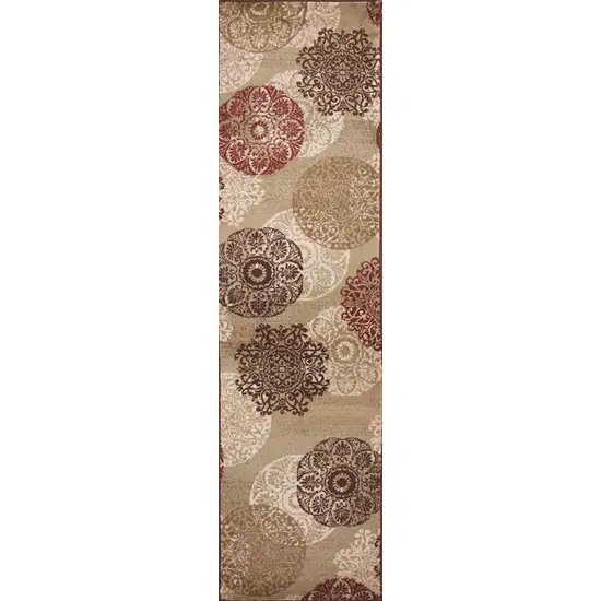 Sand Polypropylene Runner Rug Photo 1