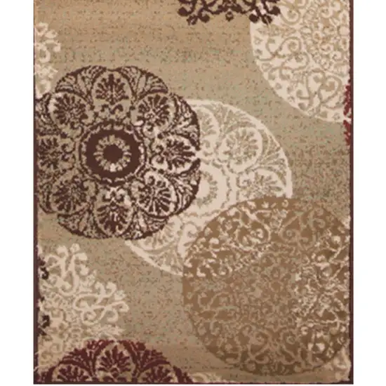 2' X 8' Sand Polypropylene Runner Rug Photo 3