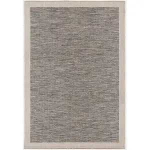 Photo of Sand and Gray Distressed Border Area Rug