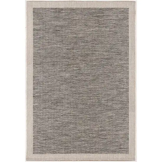 Sand and Gray Distressed Border Area Rug Photo 1