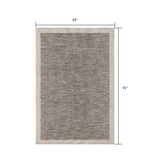 Sand and Gray Distressed Border Area Rug Photo 2