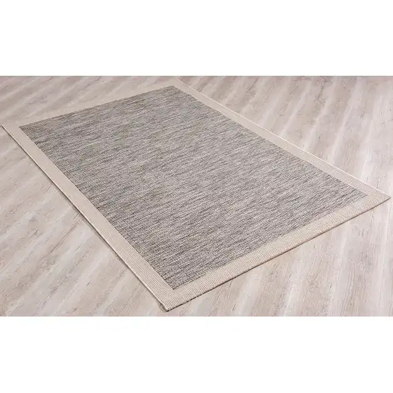 Sand and Gray Distressed Border Area Rug Photo 9