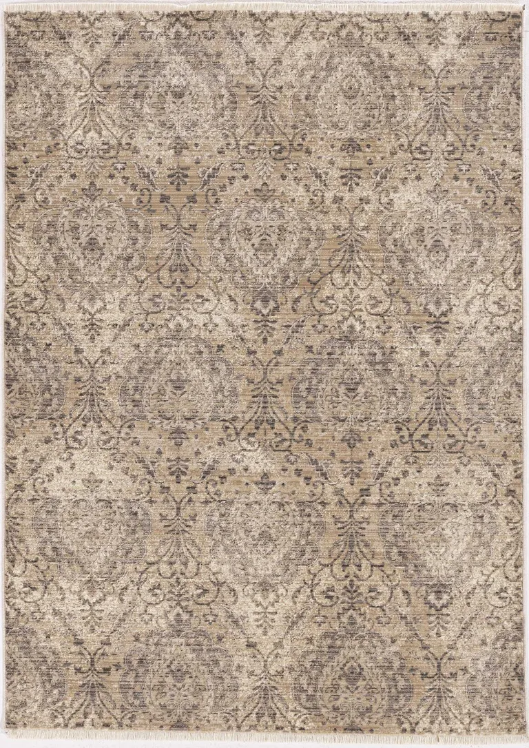 Sand or Charcoal Polypropylene Runner Rug Photo 4